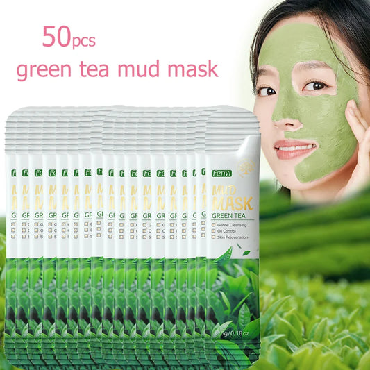50pcs Japan Sakura Clay Mask for Face Deeply Cleansing Moisturizing Oil-Control Remove Blackhead Pink Mud Mask Facial Skincare