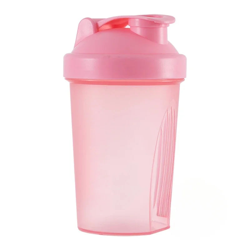 400ml Portable Plastic Drink Cup Shaker Bottles Sport Water Cups Whey Protein Powder Mixer Bottle Fitness Gym Shaker Outdoor