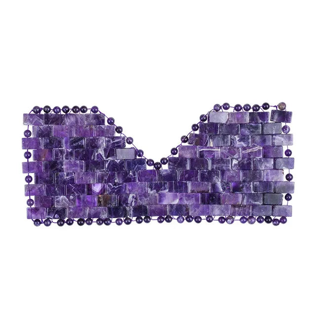 Skincare Beauty Facial Massage Tools Natural Stone Amethyst Jade Face Mask for Anti Aging