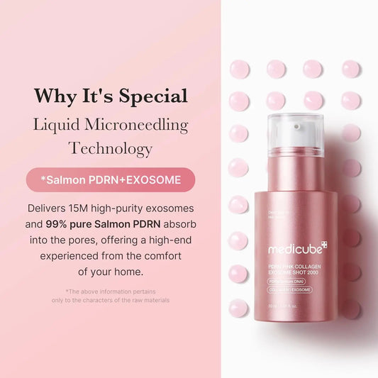 medicube PDRN Pink Collagen Exosome Shot Serum 2,000 PPM | | | Uneven Skin Tone, Pore Care, Skin Texture | Korean Skin Care