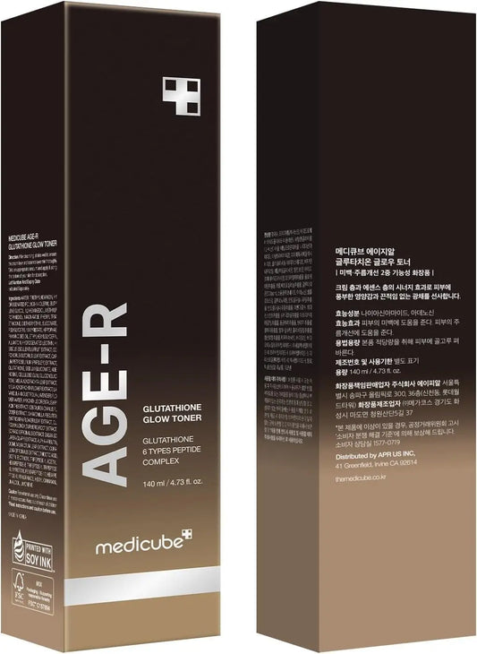 medicube Age-R Glutathione Glow Milky Toner Low-Irritation Double for Glass Glow Even Skin Tone, Radiance Korean Skincare