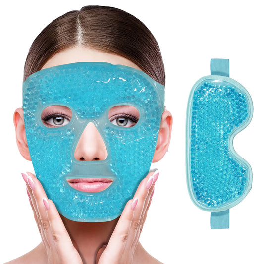 Gel Cooling Ice Face Eye Mask Facial Mask Hot Cold