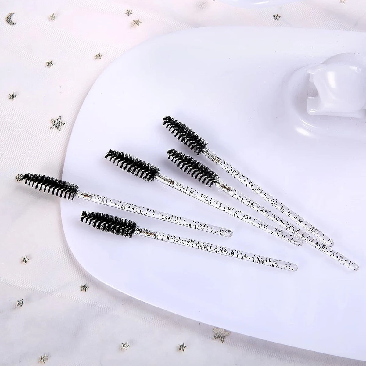 100 pcs Disposable Eyelash Mascara Brushes, Wands Applicator Eyebrow Brush Makeup Kit, Eyebrow Castor Oil Brush Makeup Tool
