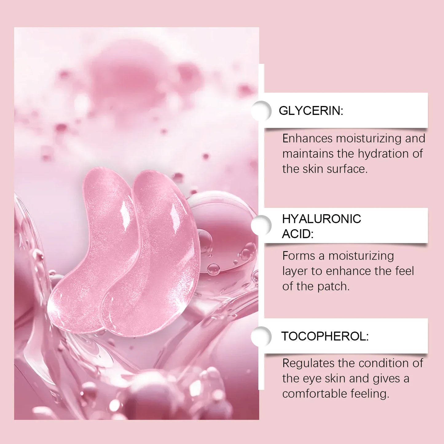 Collagen Water Soluble Eye Mask Remove Bags Dark Circles Anti Wrinkle Firming Moisturizing Vitamin C Lifting Eye Care Patches