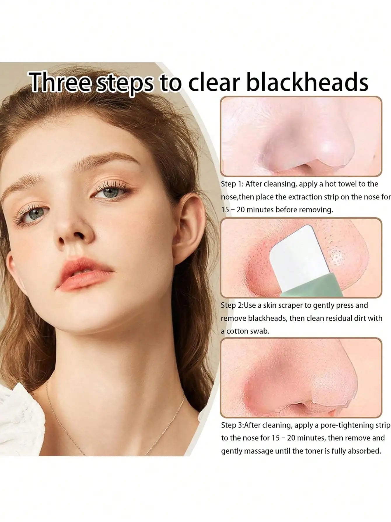 1pc Nose Blackhead Remover Tool Gentle Facial Pore Cleanser