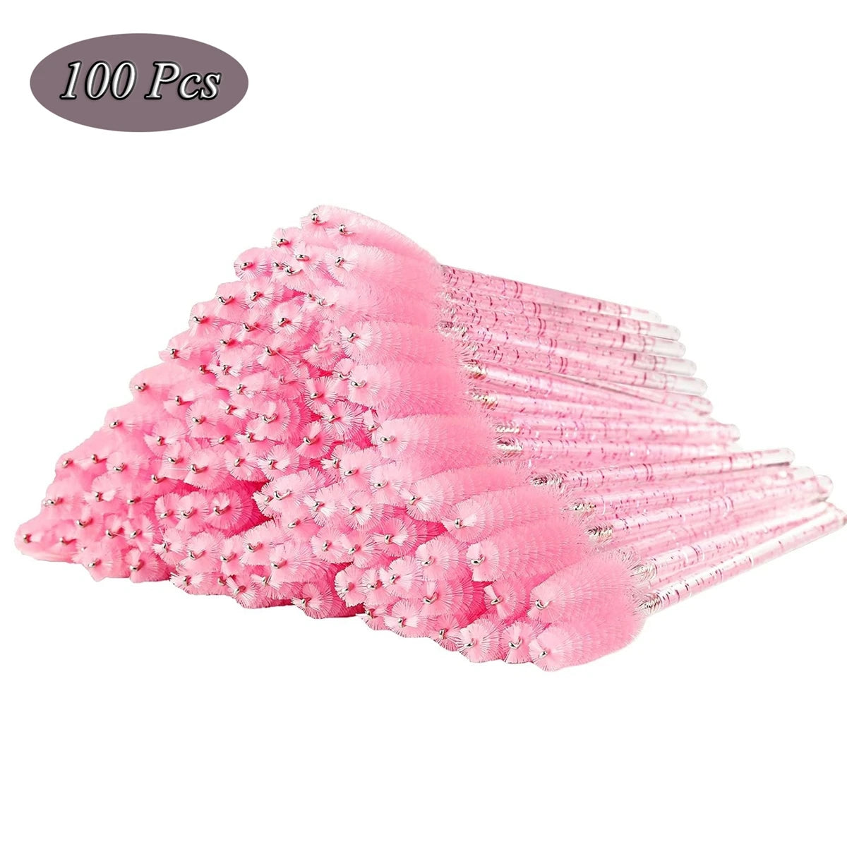 100 pcs Disposable Eyelash Mascara Brushes, Wands Applicator Eyebrow Brush Makeup Kit, Eyebrow Castor Oil Brush Makeup Tool