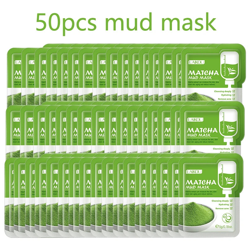 50pcs Japan Sakura Clay Mask for Face Deeply Cleansing Moisturizing Oil-Control Remove Blackhead Pink Mud Mask Facial Skincare