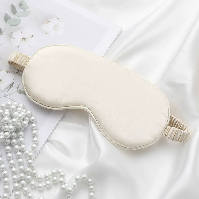 Double-Sided Silk Sleeping Eyeshade Light Blocking Breathable Travel Sleep Eye Mask Shields Protective Safety Goggle Eye Wear