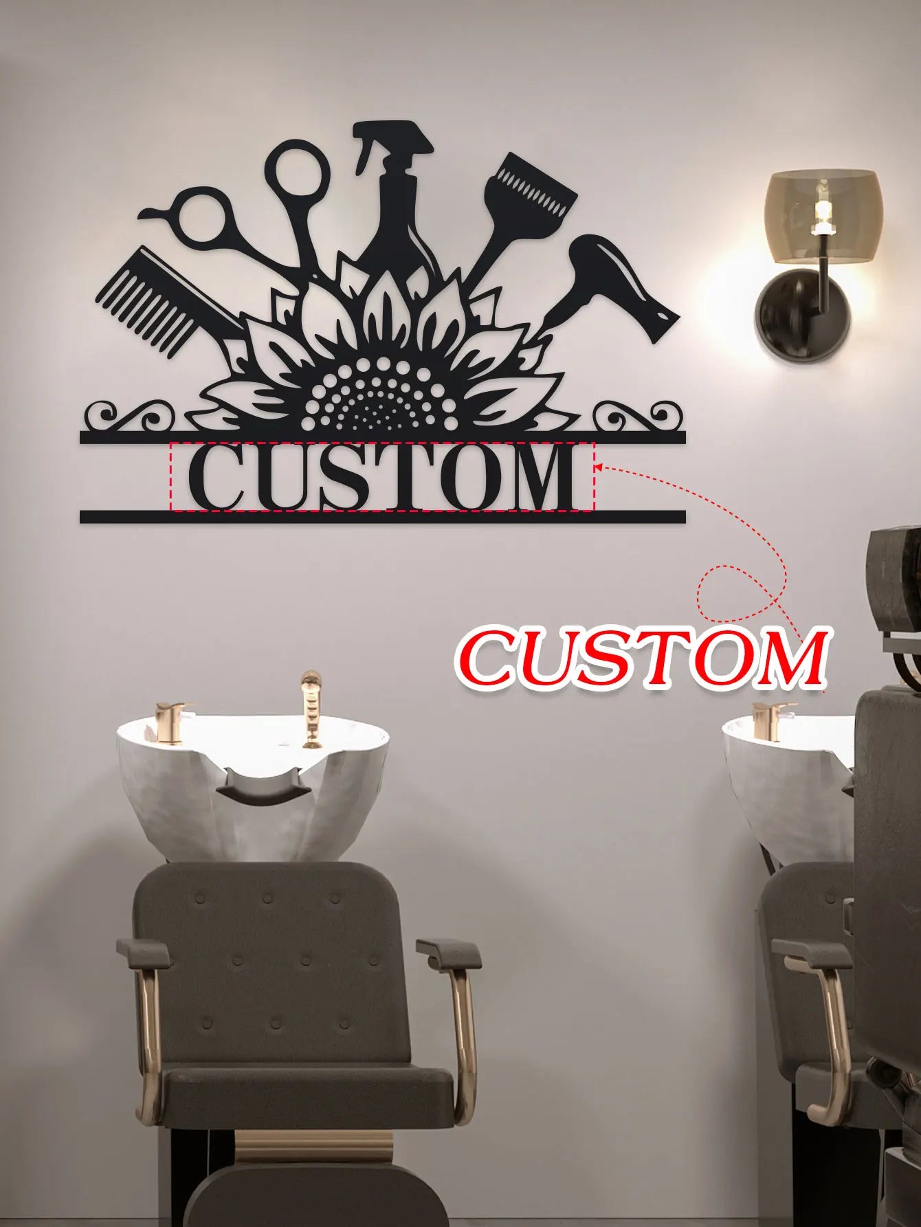 Custom Hair Dresser Metal Sign,Custom Beauty Salon Girl Hair Metal Wall Art,Personalized Hair Dresser Name Sign, Custom Hairstyl