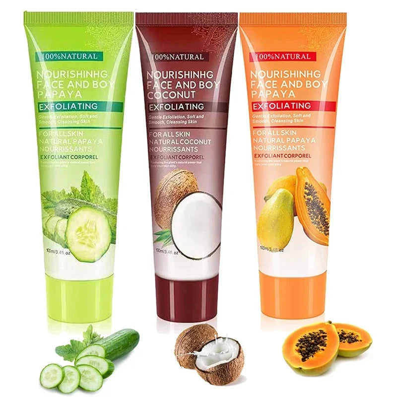 100ml Natural Papaya Exfoliating Cream Scrub Peeling Gel Face Cream Face Body Skin Care Body Moisturizing Hand