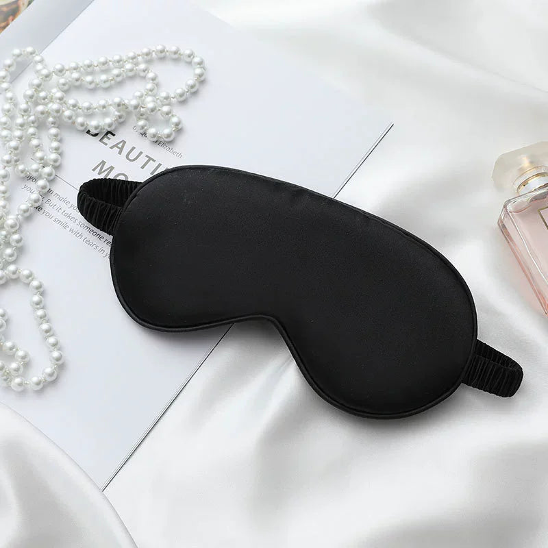 Double-Sided Silk Sleeping Eyeshade Light Blocking Breathable Travel Sleep Eye Mask Shields Protective Safety Goggle Eye Wear