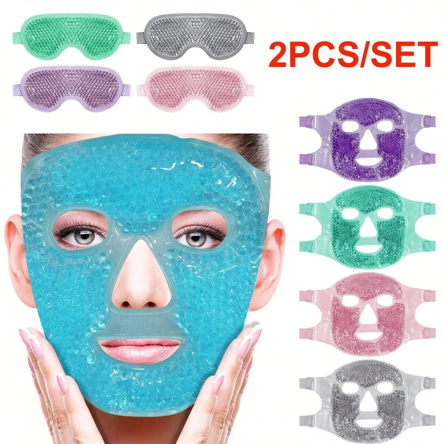 Gel Cooling Ice Face Eye Mask Facial Mask Hot Cold