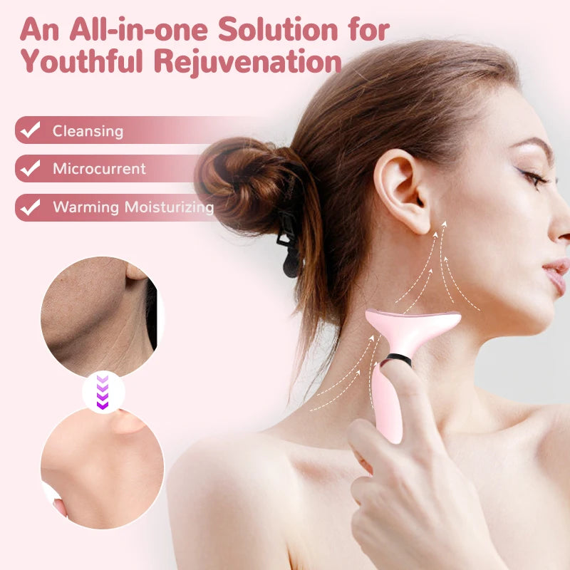 7 Colors LED Lights Face Neck Beauty Device Vibration Massage