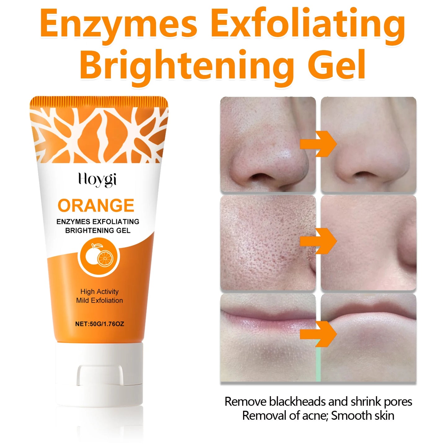 50g Niacinamide Gentle Exfoliating Blackhead Gel Pore Minimizing Face Cleanser for Oily Dry Sensitive Skin - Smooth Bright Skin