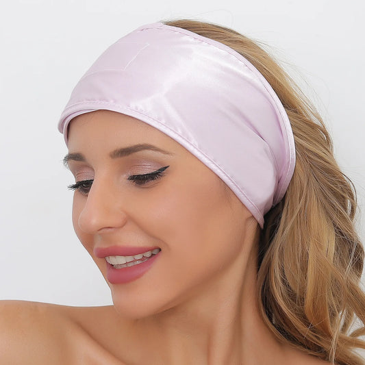 Women Silky satin Adjustable SPA Facial Headband