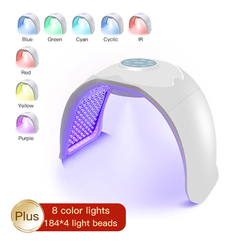 8 Colors LED Face Mask PDT Equipment SPA Facial Spray Device Skin Rejuvenation Light Facial Body