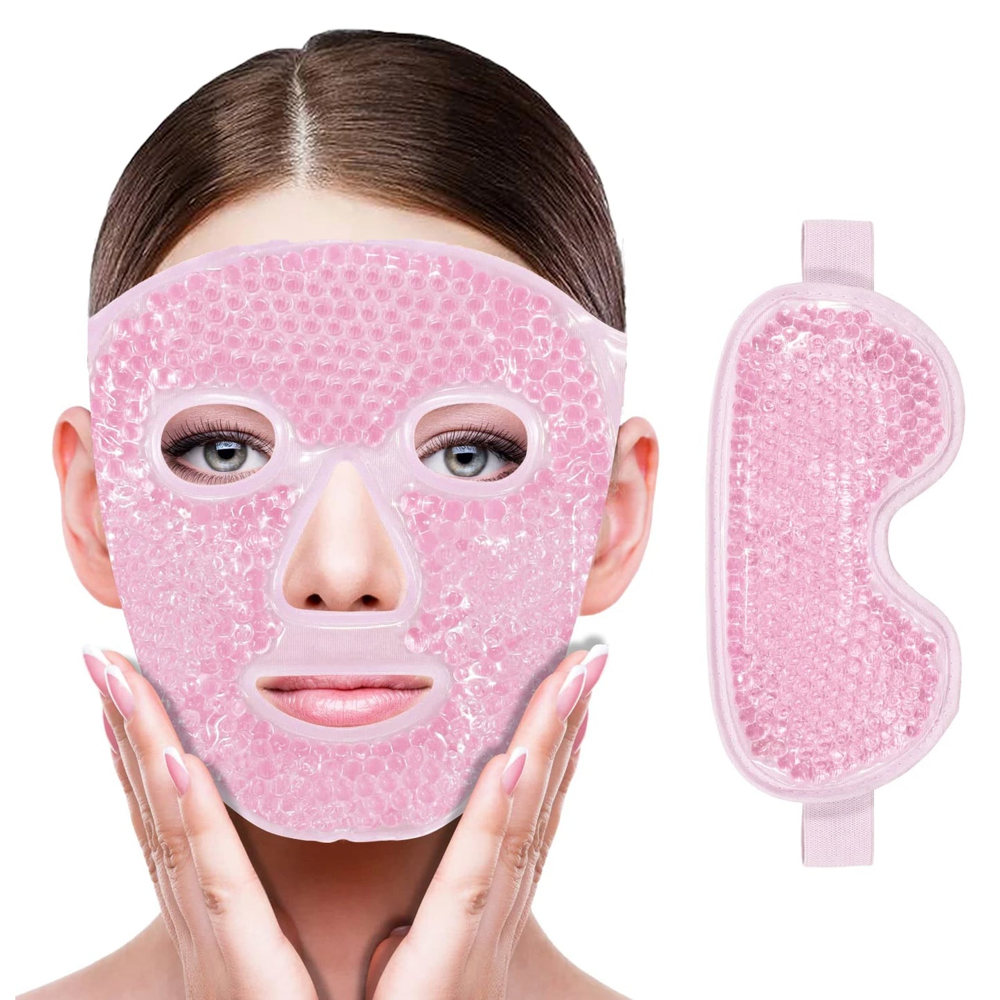 Gel Cooling Ice Face Eye Mask Facial Mask Hot Cold