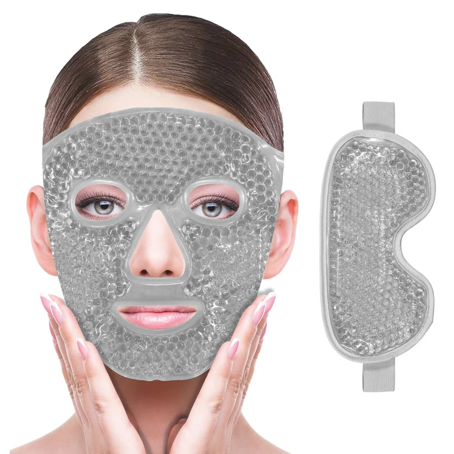 Gel Cooling Ice Face Eye Mask Facial Mask Hot Cold