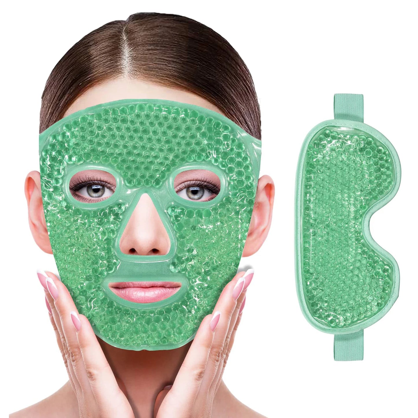 Gel Cooling Ice Face Eye Mask Facial Mask Hot Cold