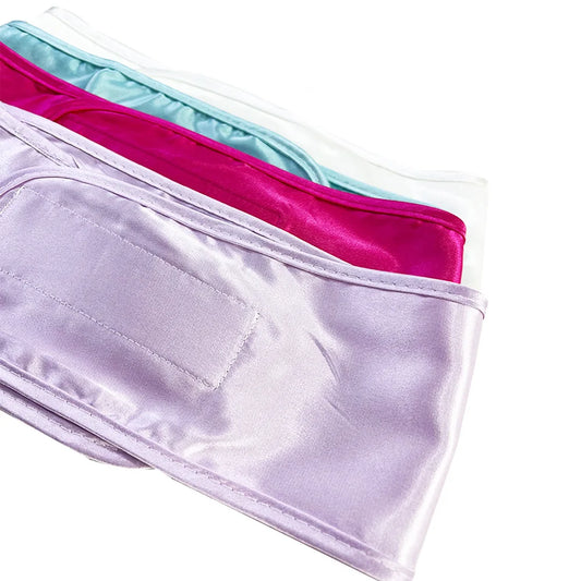Women Silky satin Adjustable SPA Facial Headband