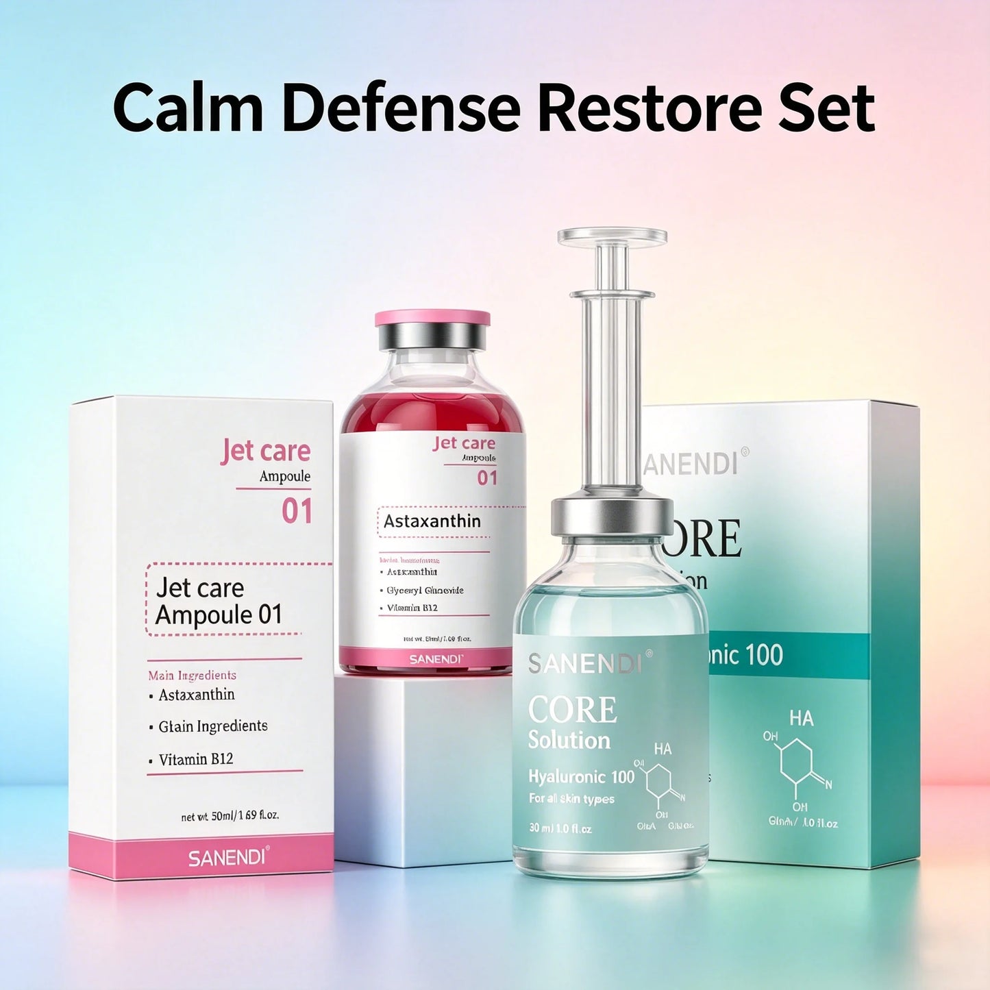 Salmon DNA GSH Korean Skin Care Set Copper Peptide Serum Hyaluronic Acid Collagen Essence Smoothing Hydrating Daily Facial Care