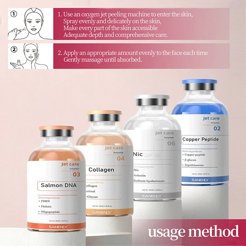 Salmon DNA GSH Korean Skin Care Set Copper Peptide Serum Hyaluronic Acid Collagen Essence Smoothing Hydrating Daily Facial Care