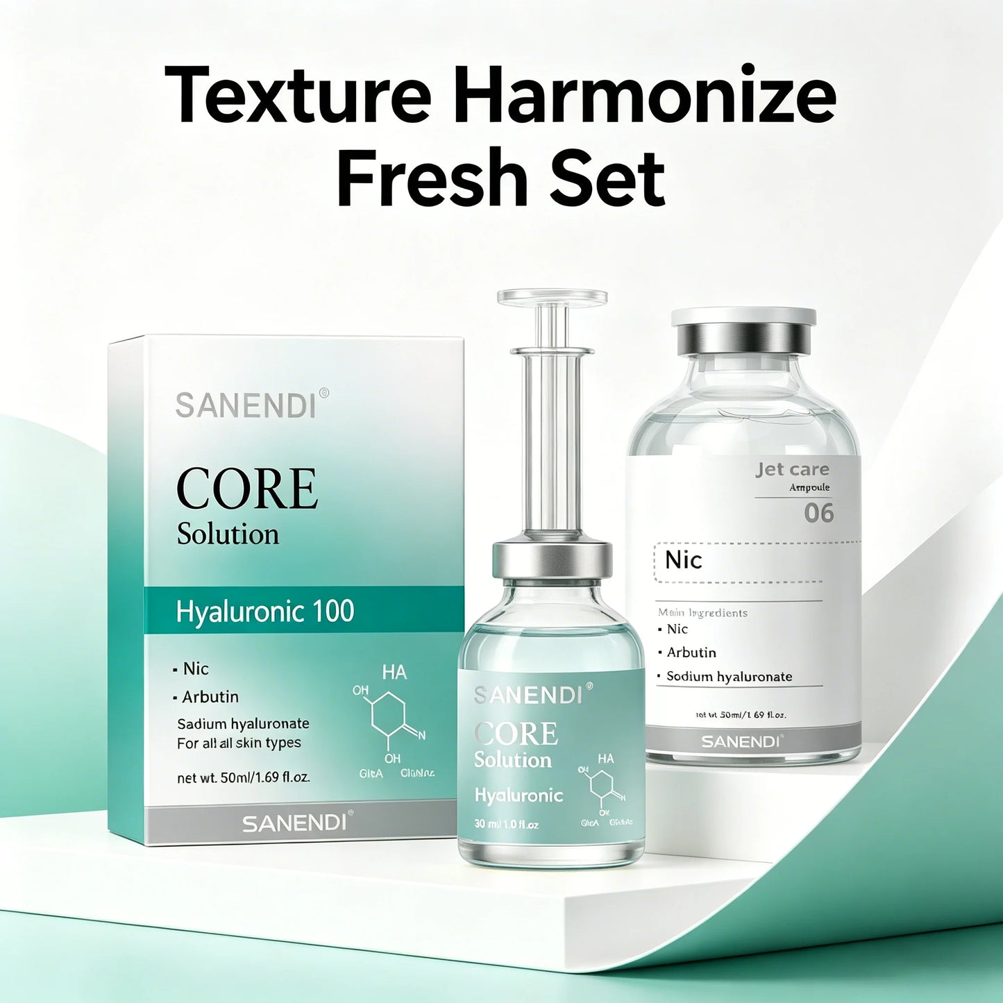 Salmon DNA GSH Korean Skin Care Set Copper Peptide Serum Hyaluronic Acid Collagen Essence Smoothing Hydrating Daily Facial Care