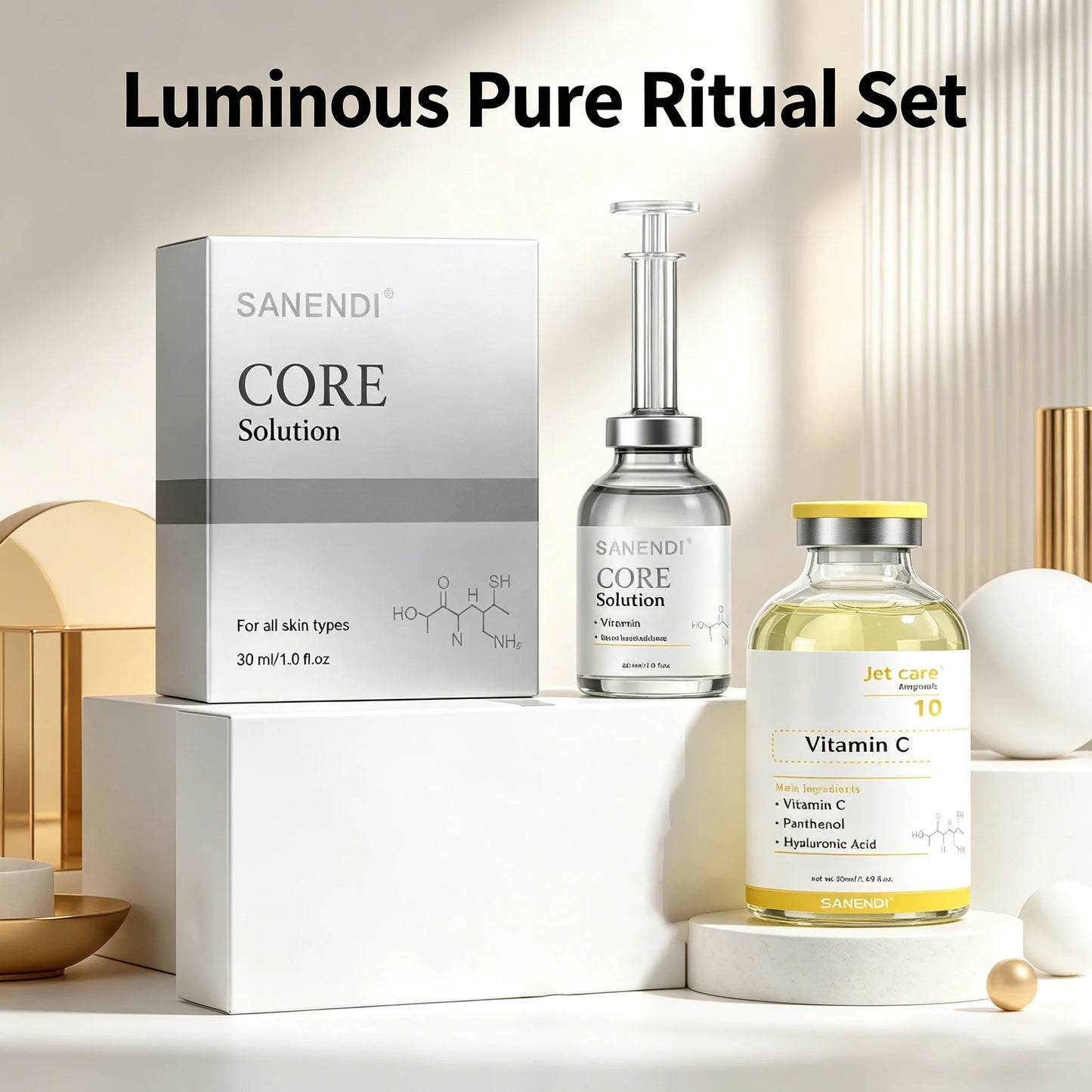 Salmon DNA GSH Korean Skin Care Set Copper Peptide Serum Hyaluronic Acid Collagen Essence Smoothing Hydrating Daily Facial Care