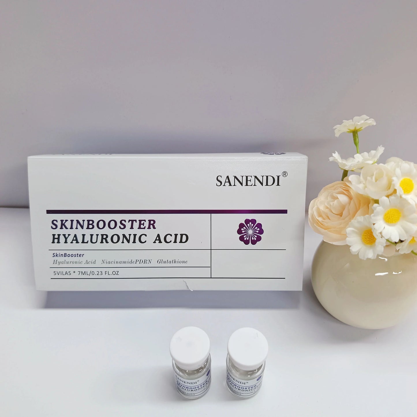 Sanendi Korean Skin Care Product Contain HYALURONIC ACID Moisturizing Soothing And Hydrating Facial Essence Set 7mlx5