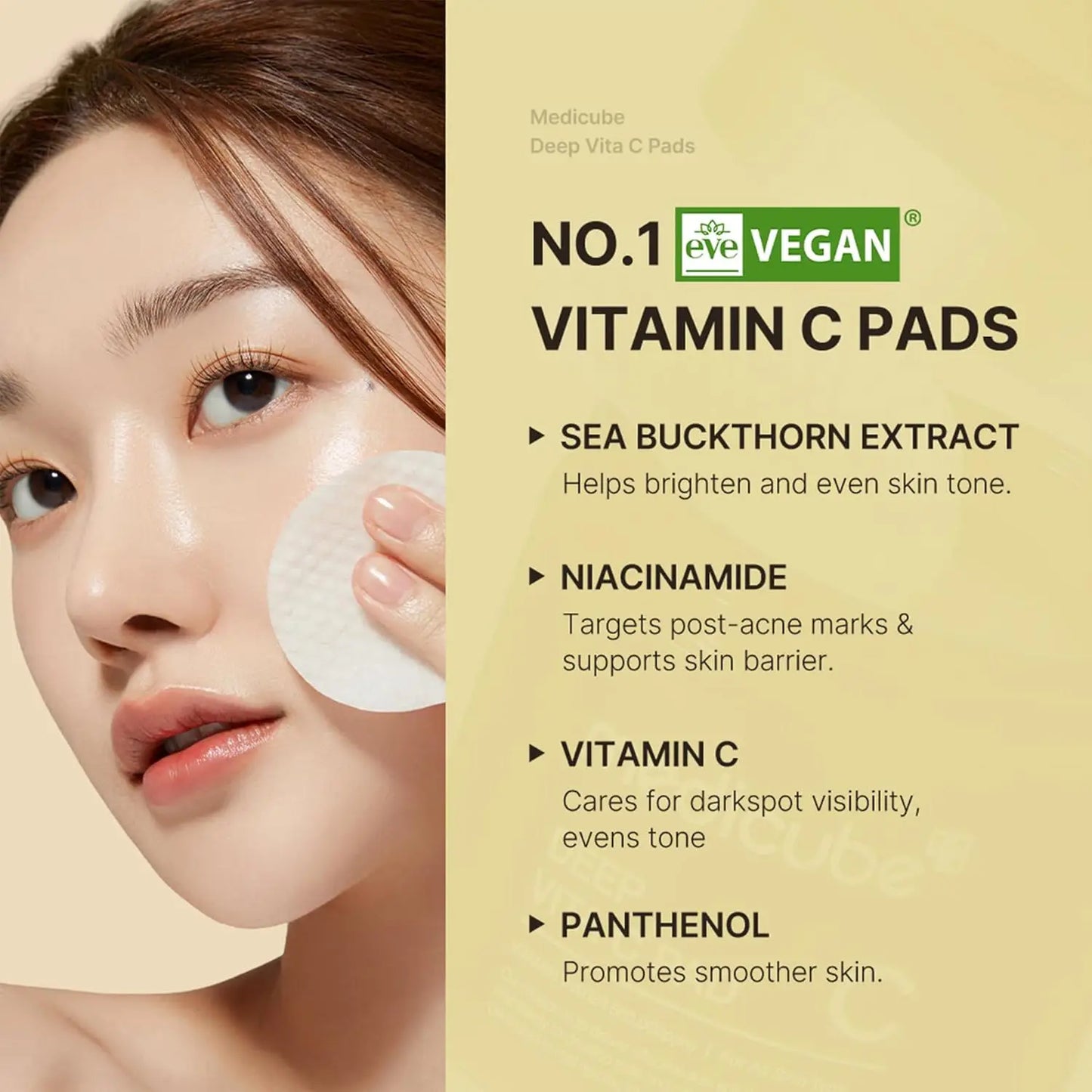 Medicube Toner Pads Deep Vita C Facial Toner Pad for Uneven Skin Toner  Types of Vitamin Korean Skin Care