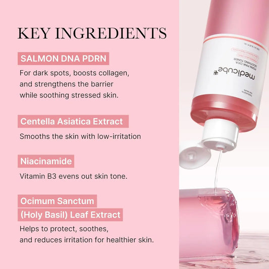 medicube PDRN Toner Salmon DNA PDRN CICA Soothing Toner Lightweight Watery for Skin Boosting Soothing Calming Uneven Skin Tone