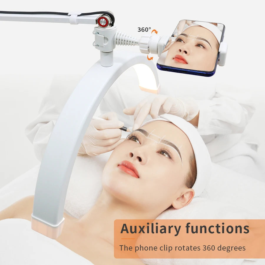 NEW 16 Inch Live Stream Eyelash Lash Beauty Skincare Makeup Tattoo Salon SPA Beauty Salon Stand Floor LED Half Moon Light