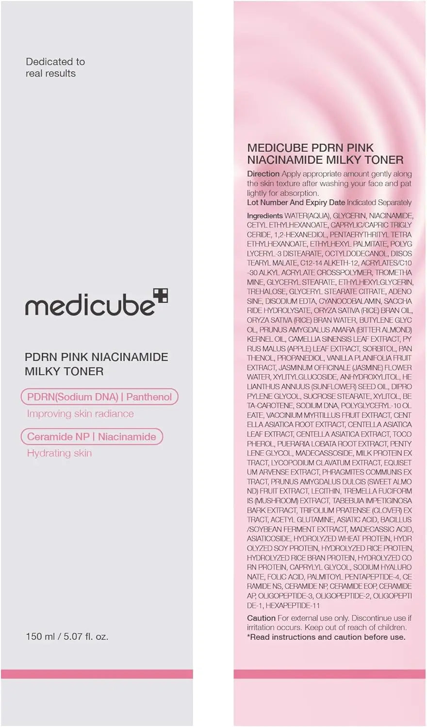 Medicub PD RN Pink Niacinamide Milky Toner Hydrating Moisturizing Soothing Ceramide Peptide Korean Skincare Exfoliating Toner