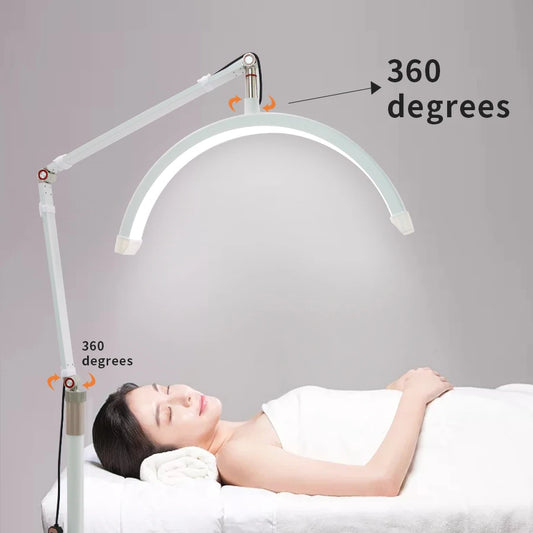 NEW 16 Inch Live Stream Eyelash Lash Beauty Skincare Makeup Tattoo Salon SPA Beauty Salon Stand Floor LED Half Moon Light