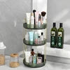 2/3 layer rotary cosmetic storage box - portable perfume skincare countertop storage rack-household storage and organizing tool