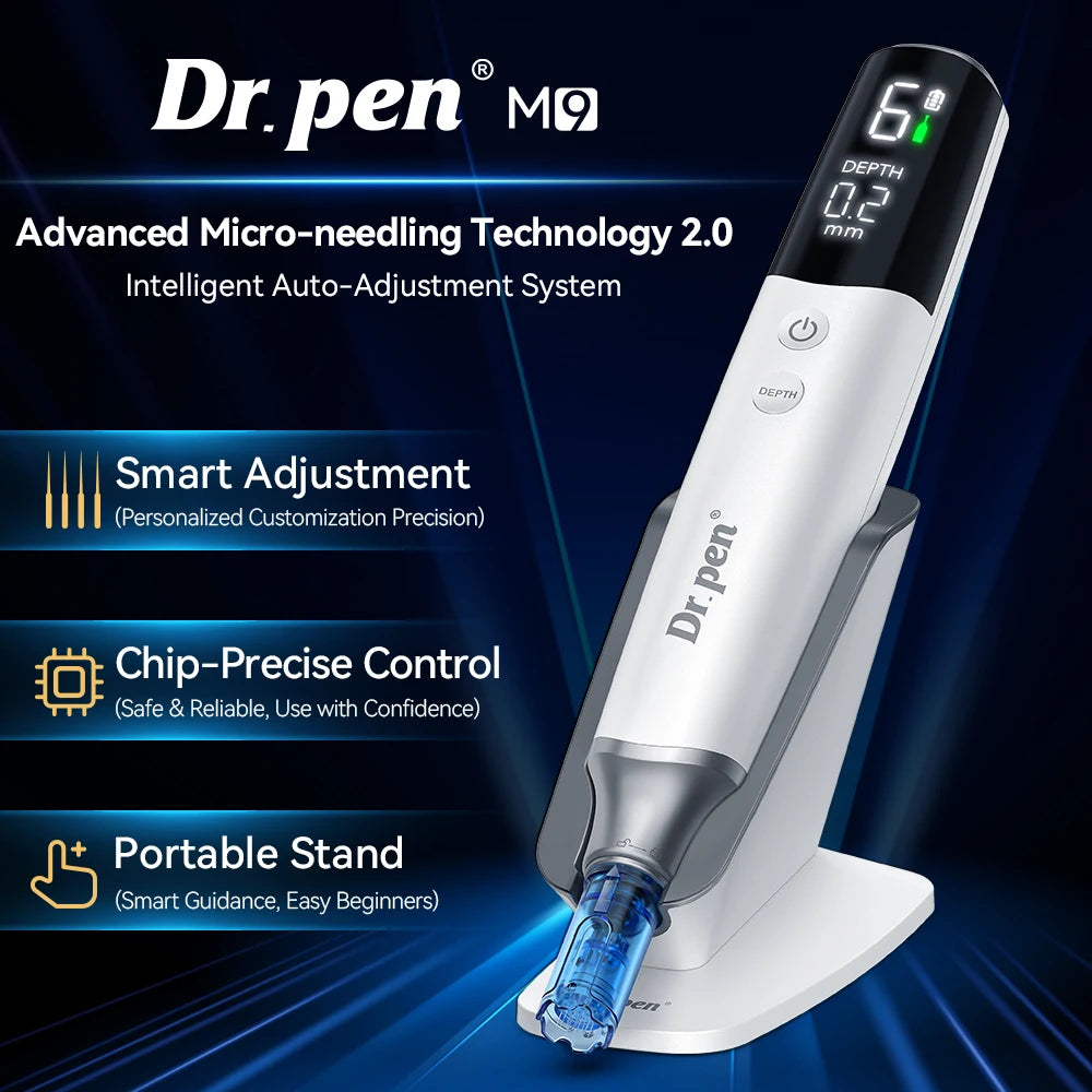 Newest Microneedling Pen Dr.pen M9  and Cartridges Anti-backflow Permanent Makeup Facial Home Use Beauty Skincare Product
