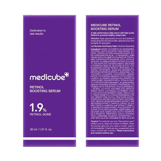 medicube Retinol Boosting Serum    Plumping Care with Retinol Peptides  Vitamins Pore-Refining, Smooth Radiant   Korean Skincare