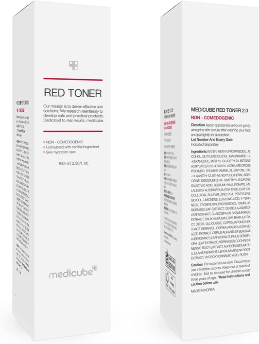 Medicube Re Toner 2.0-irritating  Acne-Prone Skin Soothing and Relieving Formulated with  Niacinamide Adenosine Non Comedogenic