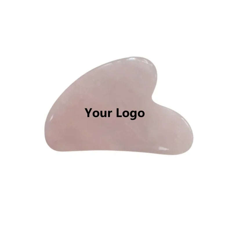 Traditional Chinese Gua Sha Natural Rose Quartz Gua Sha Stone - Heart-Shaped Facial Lifting Massage Tool for Skincare