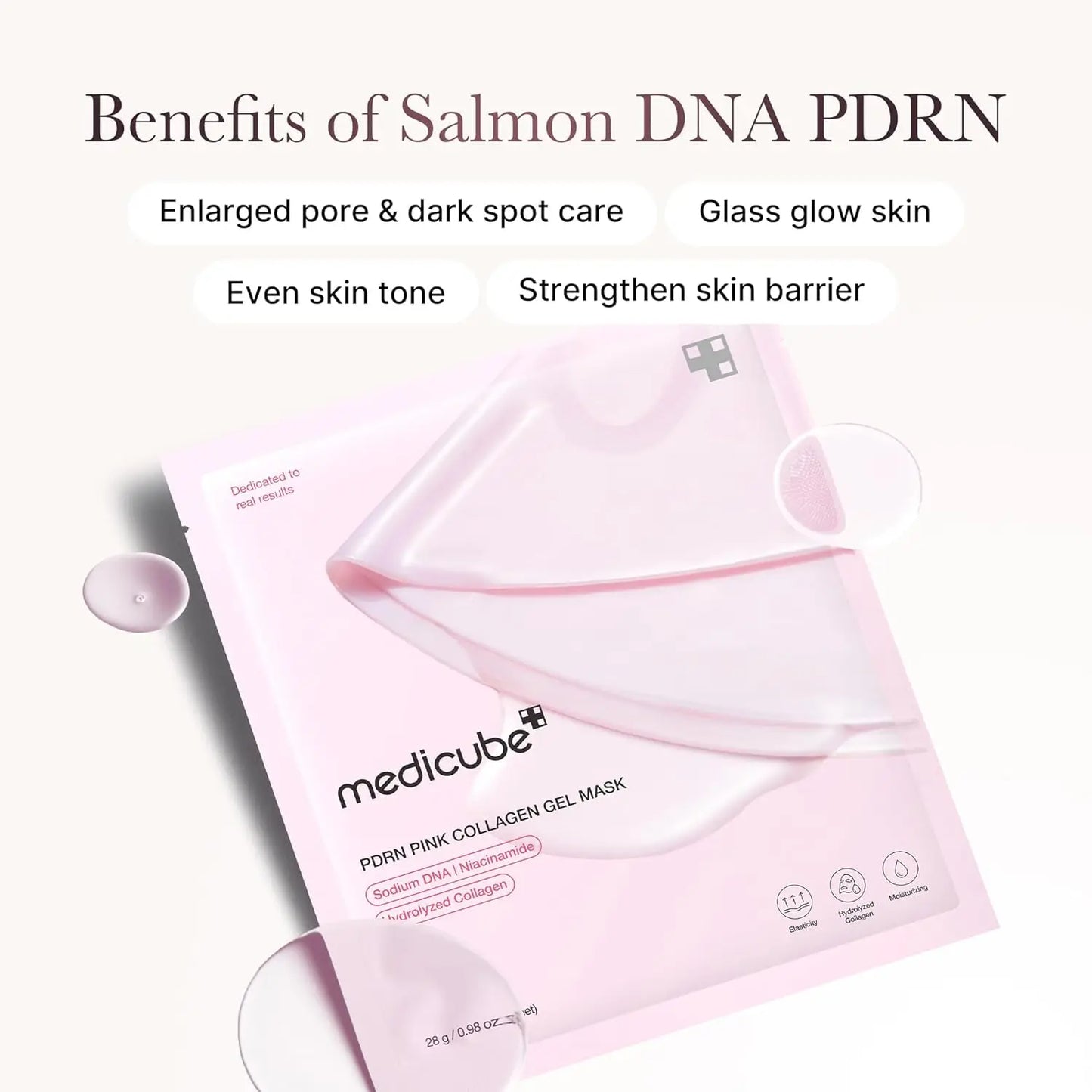 Factory Wholesale Korean Skincare Medicube Salmon DNA PDRN Pink Collagen Gel Mask Overnight Radiance Firming Mask 28g * 4units