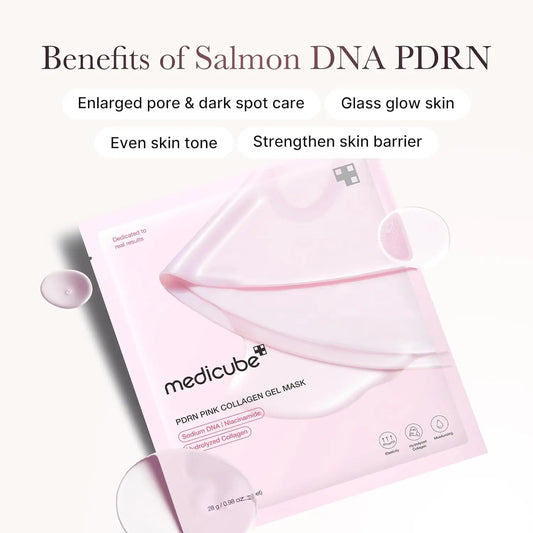Factory Wholesale Korean Skincare Medicube Salmon DNA PDRN Pink Collagen Gel Mask Overnight Radiance Firming Mask 28g * 4units