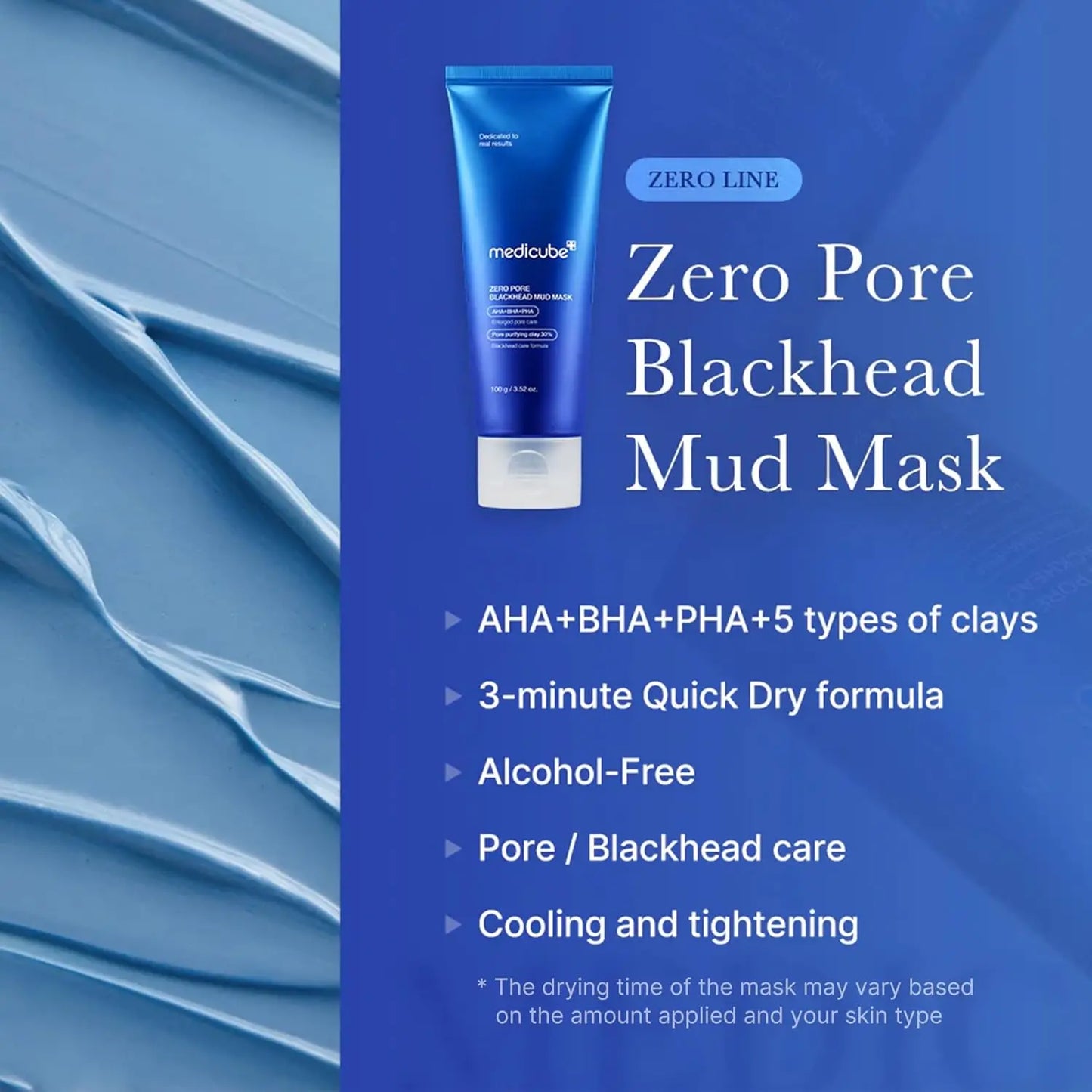 Medicube Home Care Duo for Flawless Skin: Zero Pore Blackhead Mud Facial Mask and Zero Foam Cleanser  Free Brush