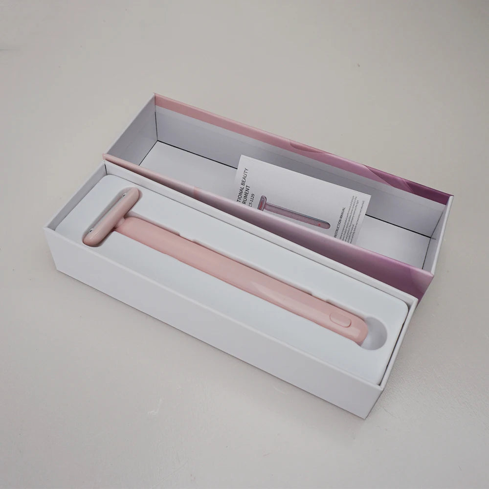Ems Handheld Face Eye Massager Wand Skin Tightening Anti-Wrinkle Device with Red Light Therapy for Skincare