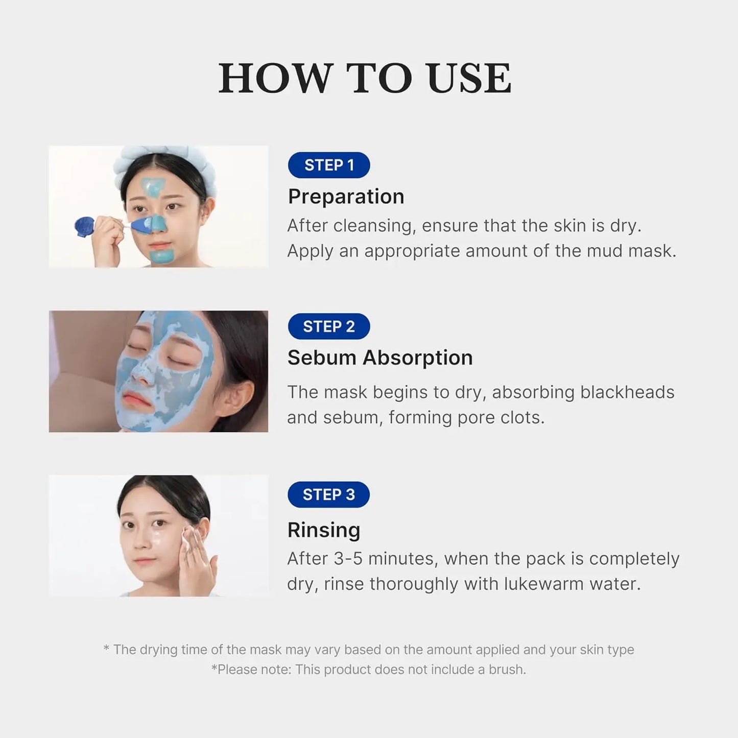 Medicube Home Care Duo for Flawless Skin: Zero Pore Blackhead Mud Facial Mask and Zero Foam Cleanser  Free Brush
