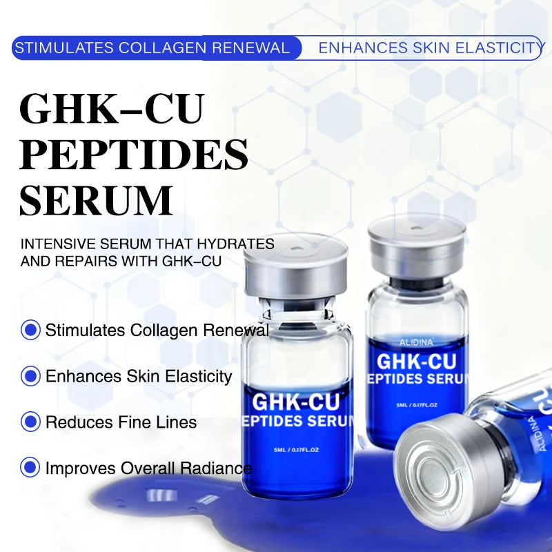 GHK-CU Blue Copper Peptide Serum Concentrate Ampoule Anti-Wrinkle Firming Moisturizing Elasticity Acne Treatment Skincare Y