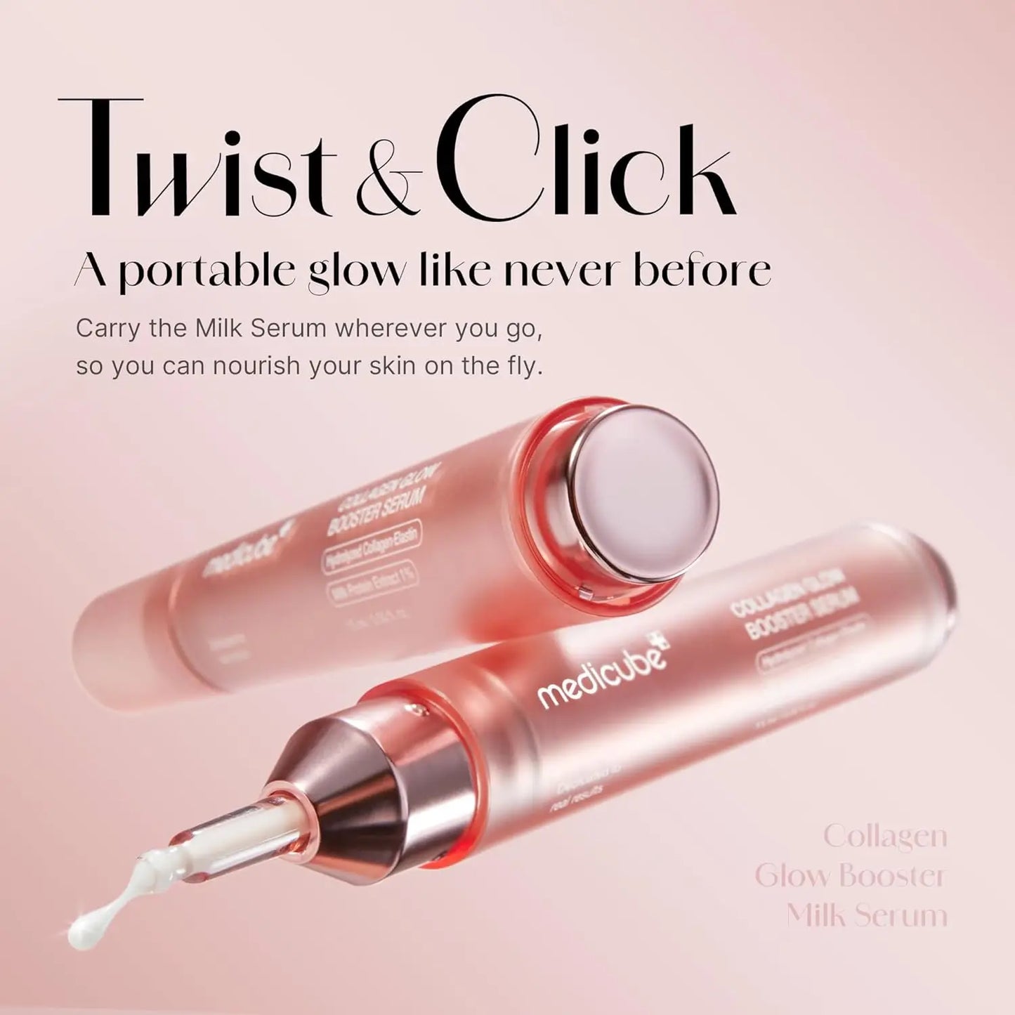 Medicube Collagen Glow Booster Milk Serum Twist Click Radiance Milk Protein Extract Collagen Firms Skin Korean Skin Care