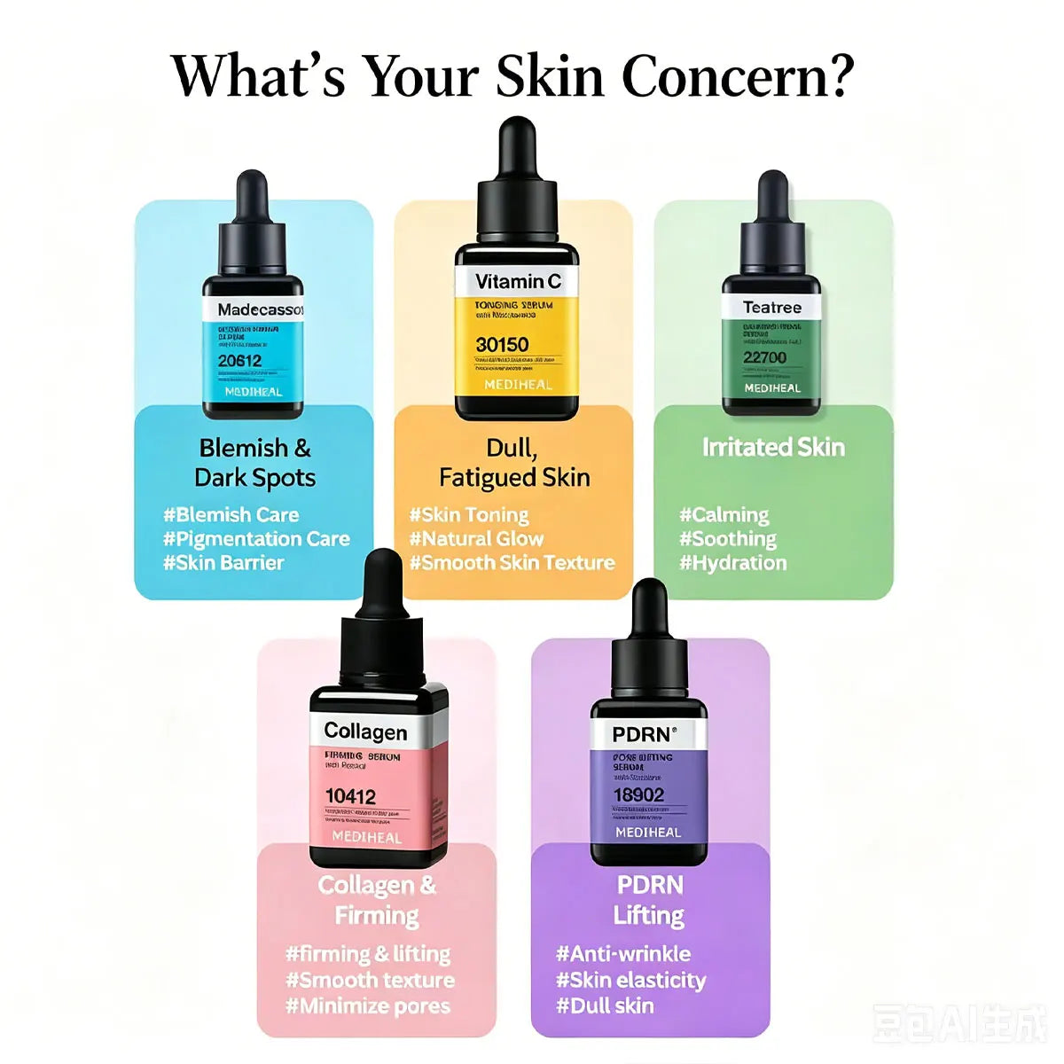 MEDIHEAL Serum,Breathable Formula,Leaves Skin Feeling Soft,Comforting Skin Sensation,Korean Skincare,K-Beauty,Korean Makeup