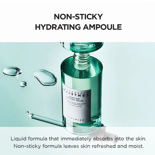 SKIN1004 Tea-Trica Relief Ampoule 100ml,Non-Sticky&Refreshing,Sebum Balancing,Soothes Redness&Blemishes,K-Beauty,Korean Makeup