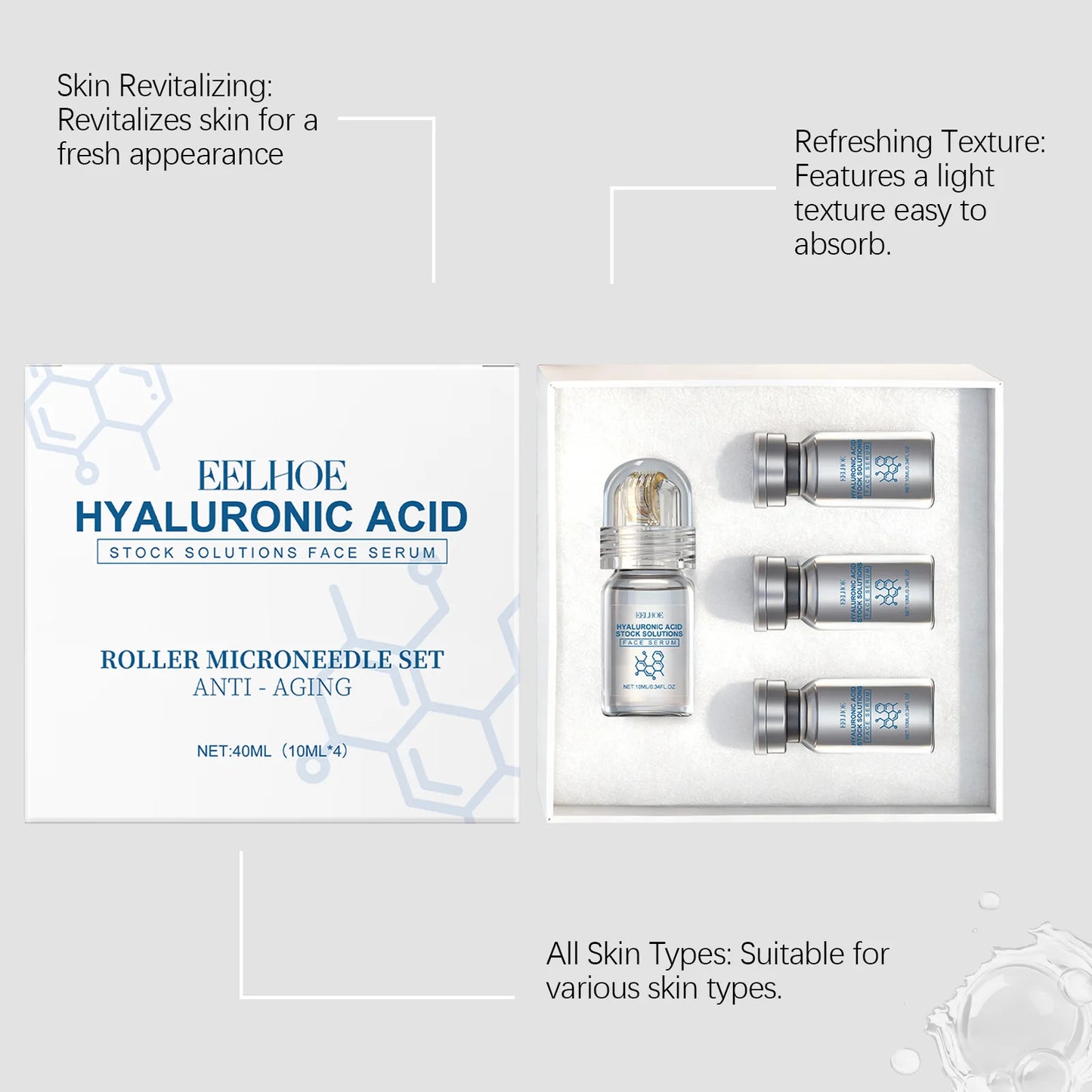 Skincare Roller Set - Refreshing Texture, Fast-Absorbing, Facial Moisturizing, Gentle Care for Smooth & Radiant Skin