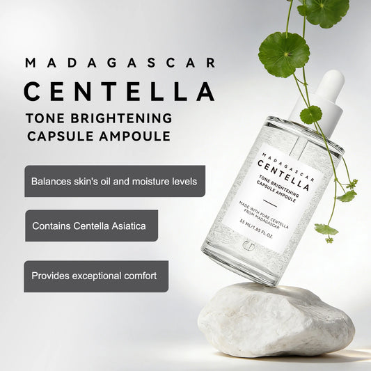 Skin Tone Perfector Brightening Ampoule 55ml - Centella & Niacinamide Serum Hydrates, Soothes & Enhances Radiance.
